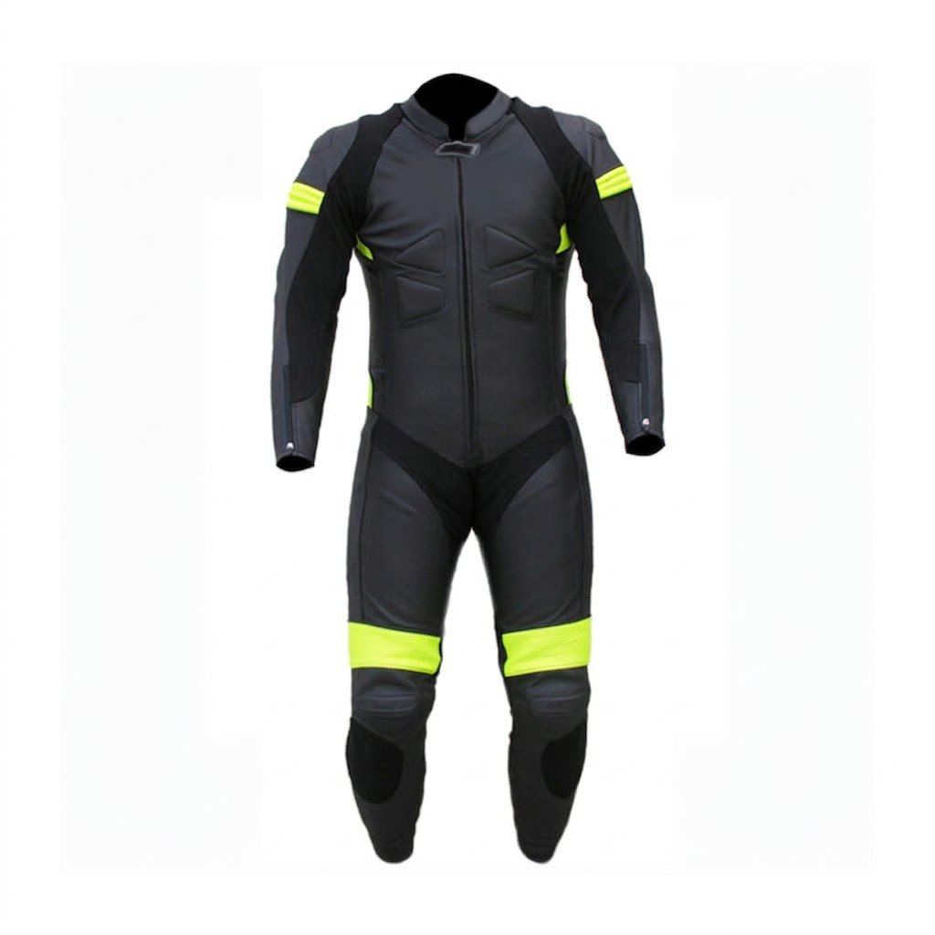 Black Neon Motorcycle Racing Suit