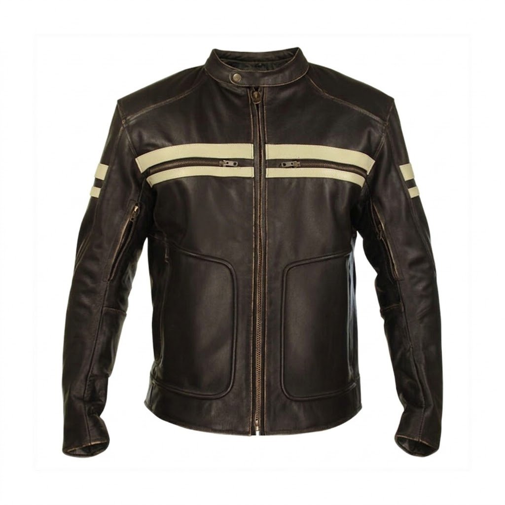 Brown Leather Motorcycle Jacket