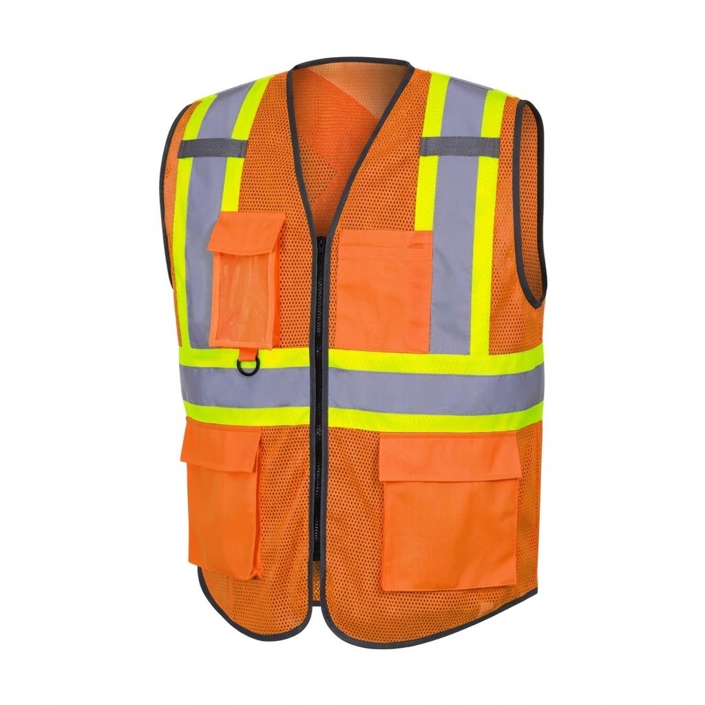 Orange Mesh Safety Vest