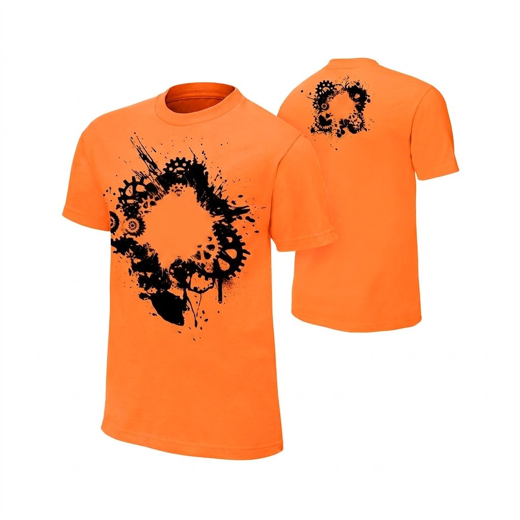 Orange Graphic T Shirt