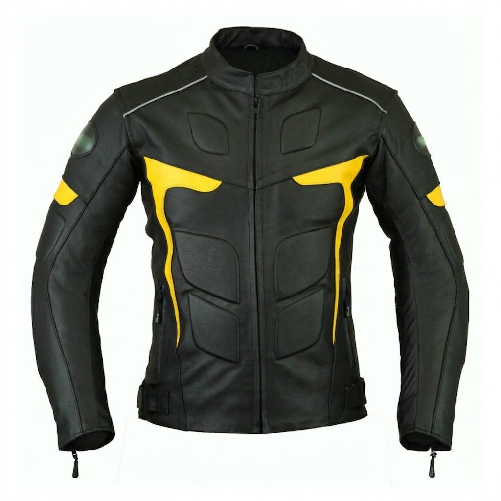 Black Yellow Motorcycle Jacket