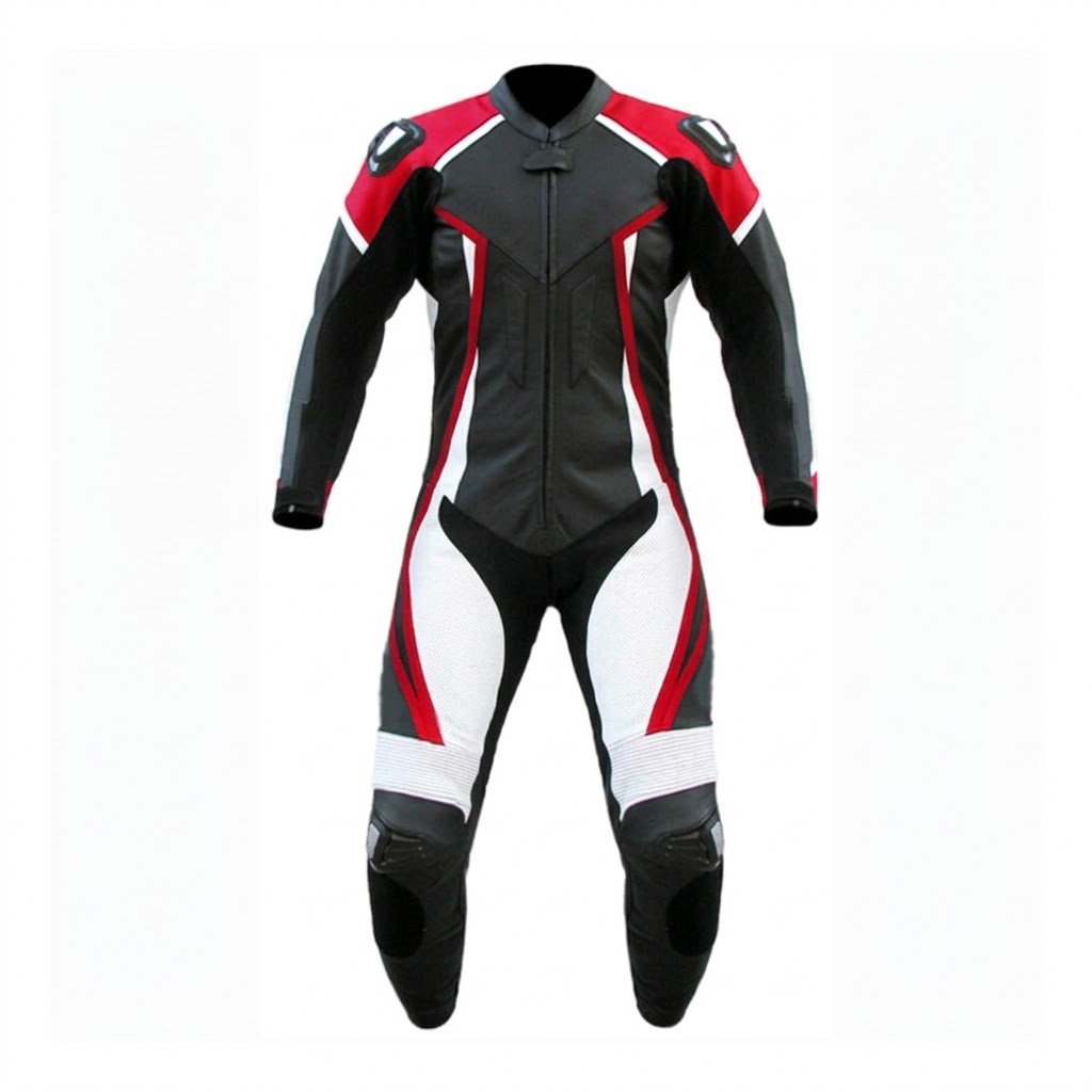 Premium Red Leather Motorcycle Racing Suit