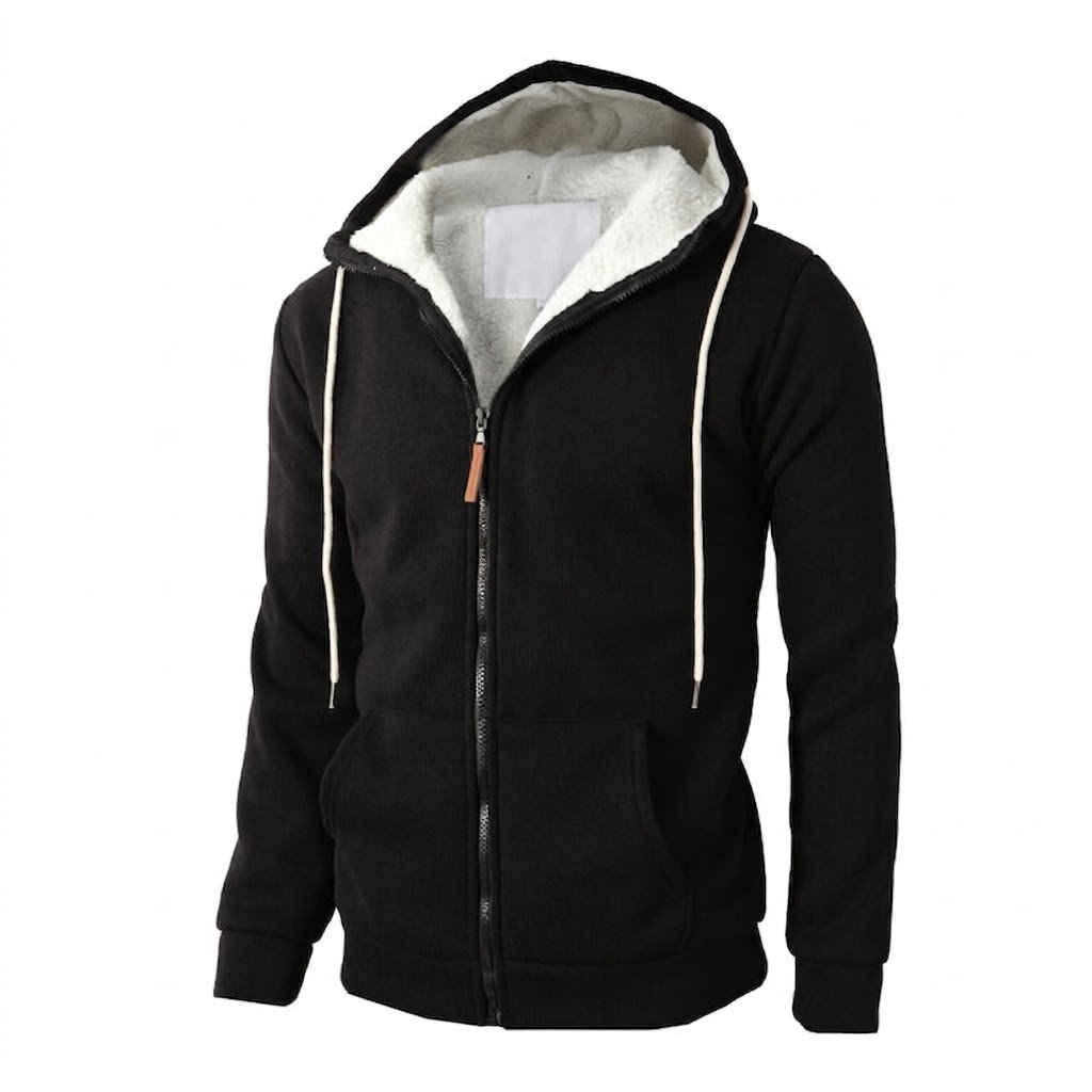 Black Sherpa Hoodie