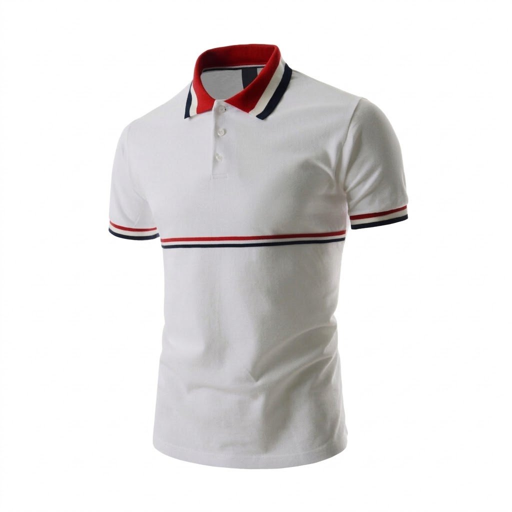 White Red Polo Shirt