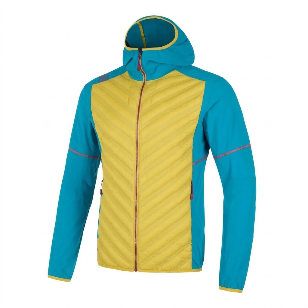 Blue Yellow Hooded Jacket