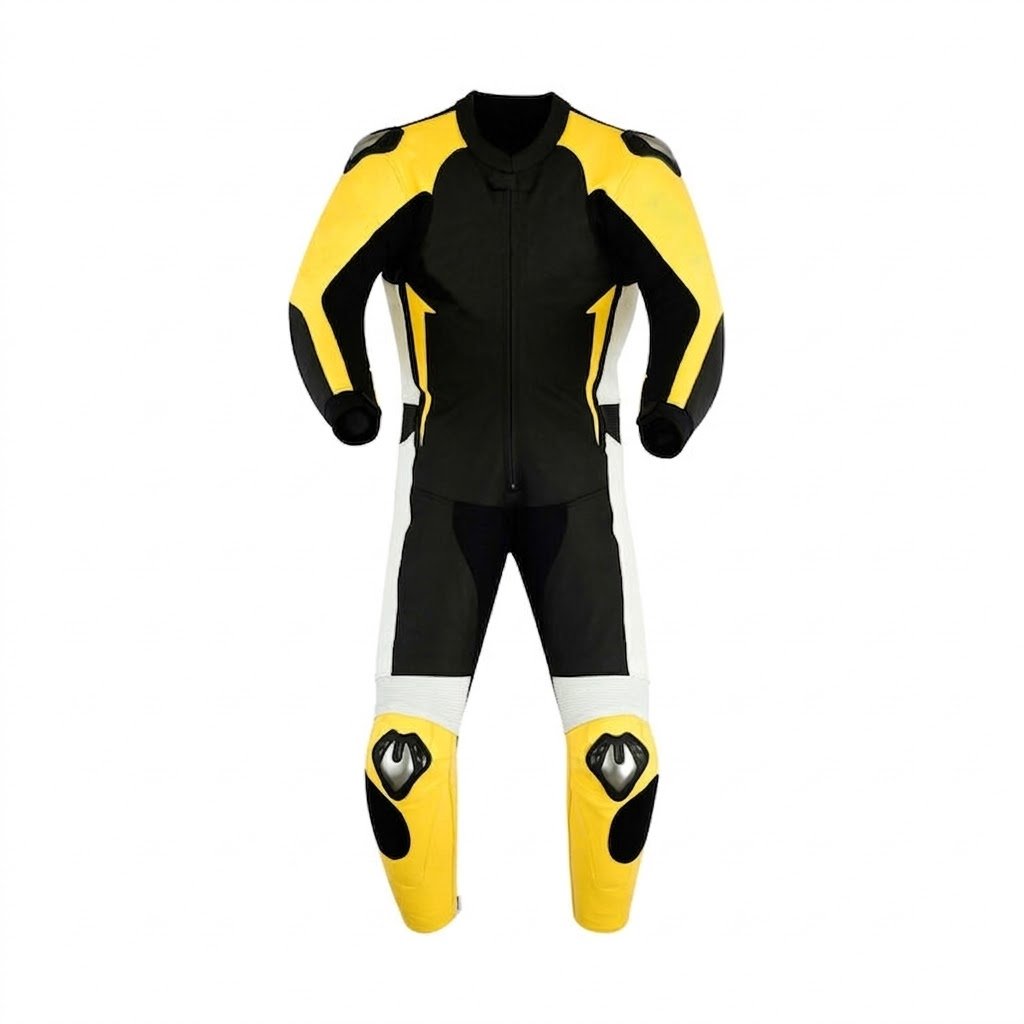 Yellow Black Motorcycle Racing Suit