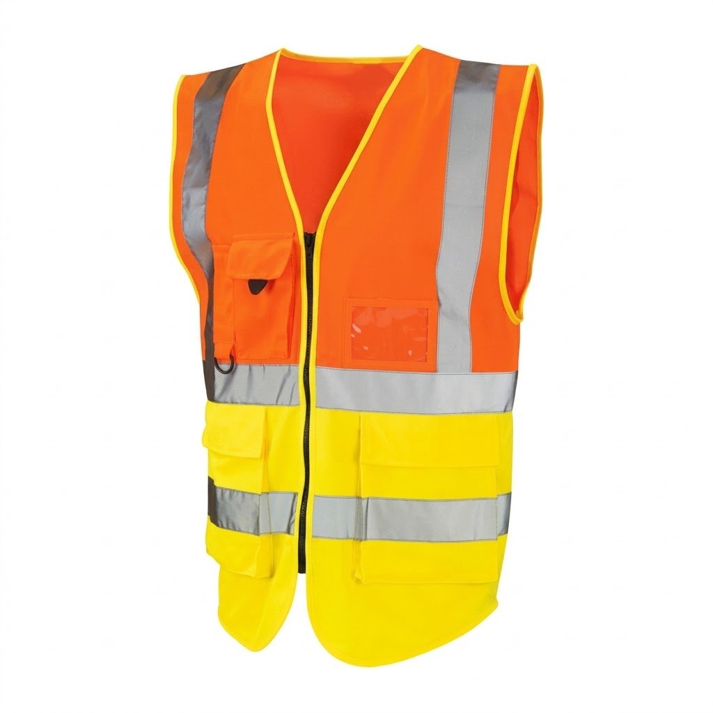 Orange Yellow Safety Vest