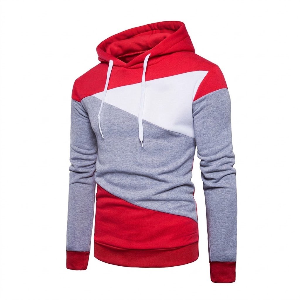 Red Grey Hoodie